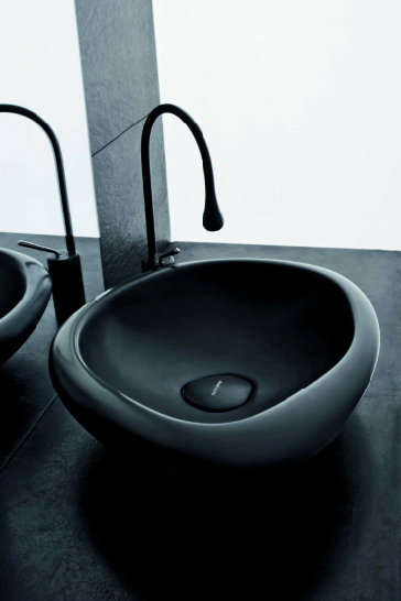sasso black washbasin