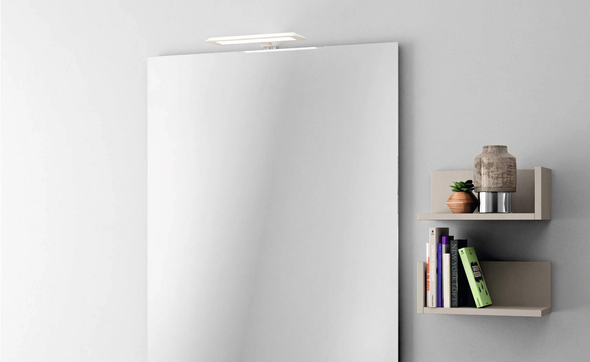 tall bathroom mirror with led light duetto 8-3