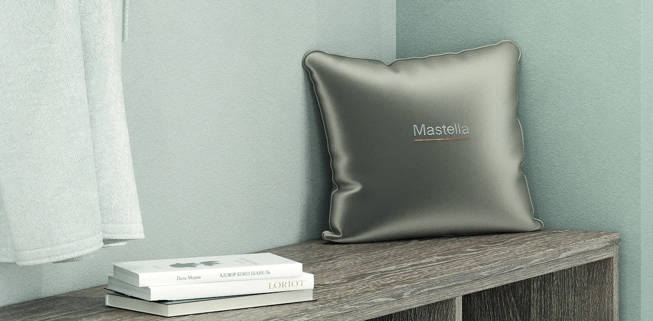 mastella satin cushions with crystals duetto07-6